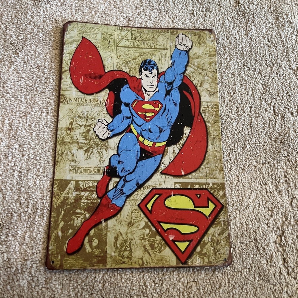 TIN SIGN 8x12 new Superman superhero man steel movie comic book Clark Kent Br7c
